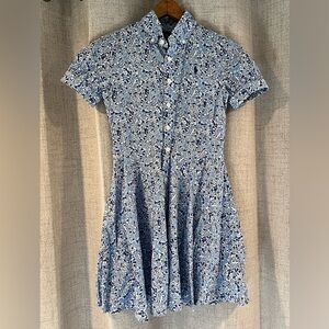 Girls Ralph Lauren Blue Floral Midi Dress